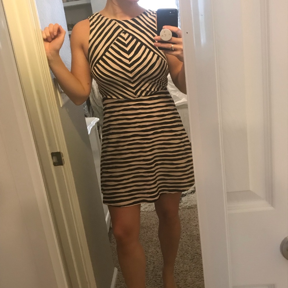 Striped skater dress